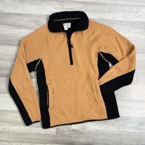 Vintage 90s Lambswool Quarter Zip Sweater Size Small Pockets Gropcore Cabincore